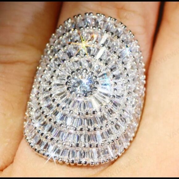 New Baguette Round Diamond Ring multiple sizes - Picture 1 of 5